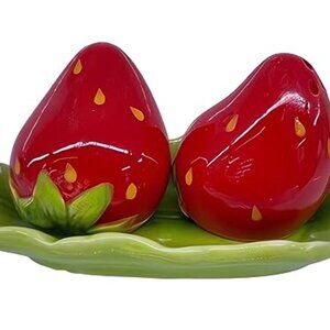 Ceramic Fruit Salt and Pepper Shakers, Set of 2
